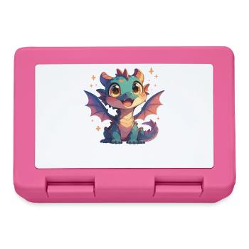 Drachen Drache - Brotdose - Pink - Vorne