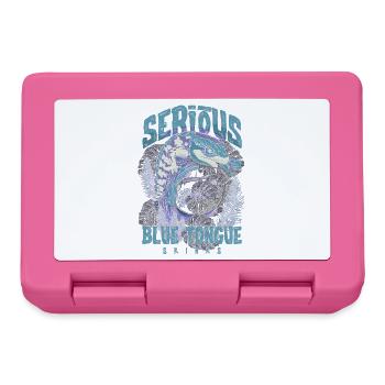 Serious About Blue Tongue Skinks Reptile Keeper - Lunchbox - pink - Front