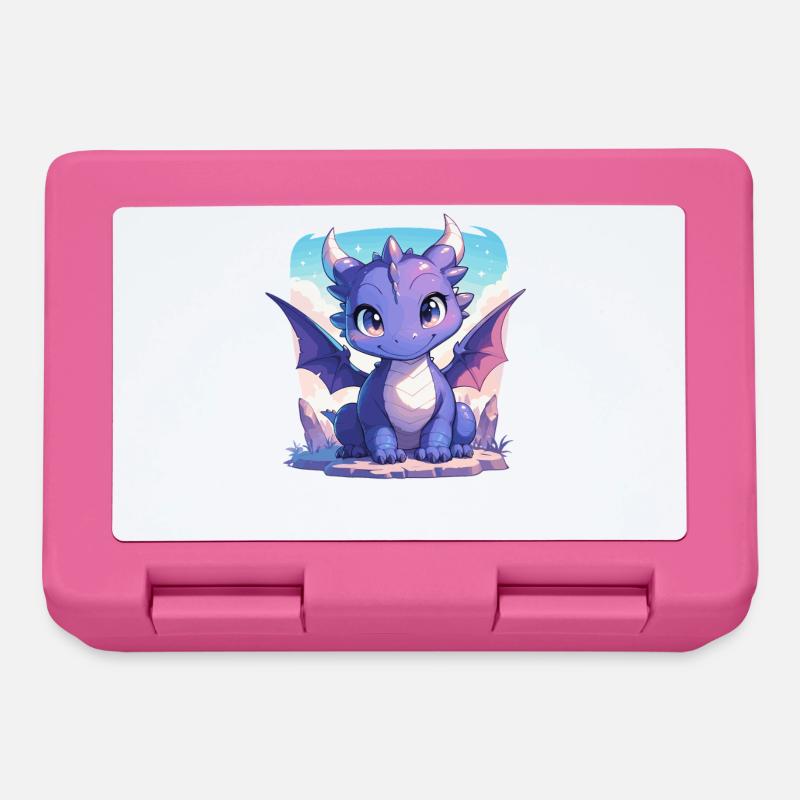 Drachen Drache - Brotdose - Pink