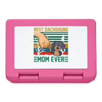 Best Dachshund Mom Ever - Lunchbox - pink - Front
