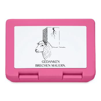 Les pensées brisent les murs - Motivation des moutons - Boîte à goûter - rose - Devant