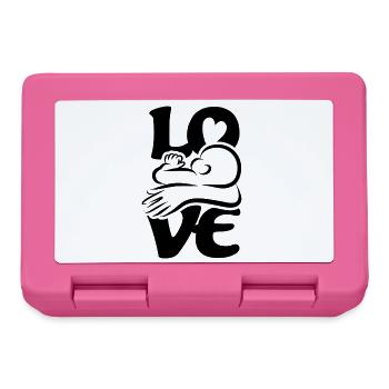 Baby Drinking Breastfeeding Mom LOVE - Lunchbox - pink - Front