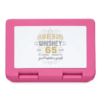 Cadeau pour 70e anniversaire, dicton pour les 70 ans - Boîte à goûter - rose - Devant
