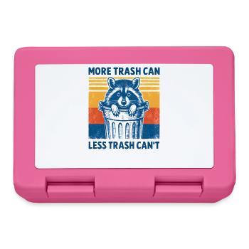 Waschbär Spruch Müll Humor Lustig Geschenkidee - Brotdose - Pink - Vorne