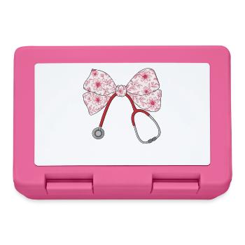 Infirmière, Stéthoscope, Boucle - Boîte à goûter - rose - Devant