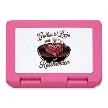 Grilling is love with roasted aromas - Lunchbox - pink - Front