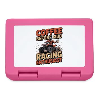 Passionné de courses de boue, amateur de café et de boue - Boîte à goûter - rose - Devant