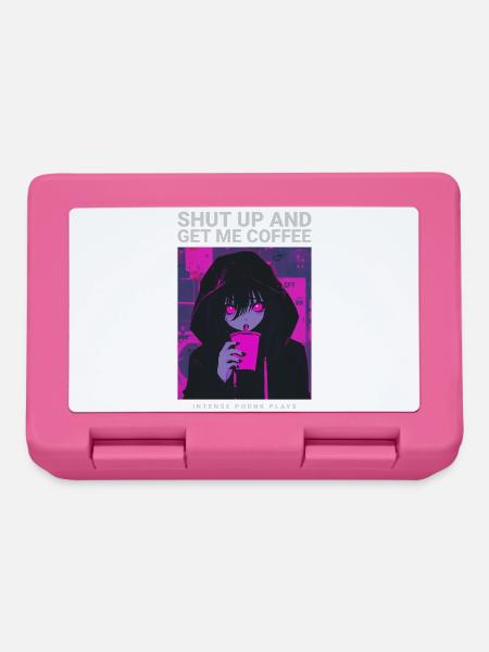 Shut Up And Get Me Coffee Anime Kaffee Phonk Musik - Brotdose - Pink