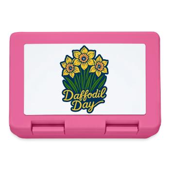 Daffodil Day - Cancer Awareness Tag - Lunchbox - pink - Front