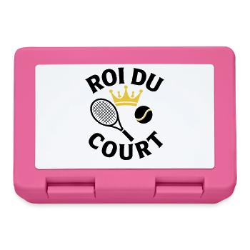 König des Platzes Geschenk Tennisspieler - Brotdose - Pink - Vorne