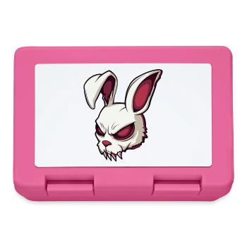 Böser Hase Schädel Illustration - Brotdose - Pink - Vorne