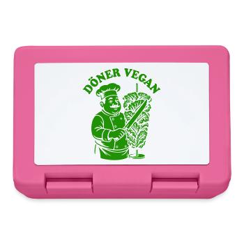 Döner Vegan - Salad - Fast Food - Spruch - Lunchbox - pink - Front