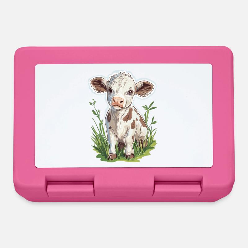 Vache - Boîte à goûter - rose