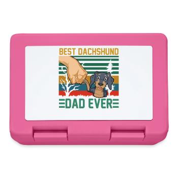 Best Dachshund Dad Fathers Day - Lunchbox - pink - Front