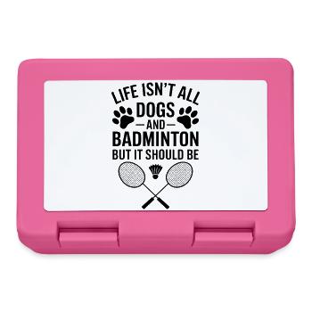 Badminton Dire Chiens Drôle Badminton Cadeau - Boîte à goûter - rose - Devant