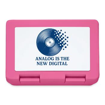 Analog est la nouvelle musique vinyle numérique - Boîte à goûter - rose - Devant