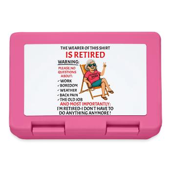 Retirement for Men women – Retired Rente - Lunchbox - pink - Front