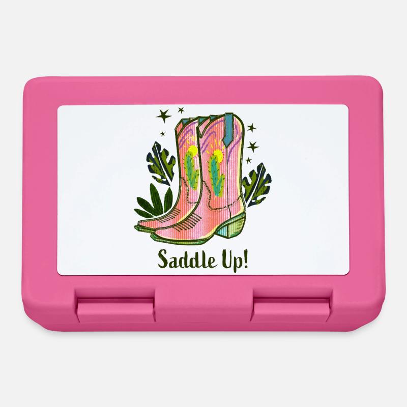 Conception de bottes de cow-boy western - Boîte à goûter - rose
