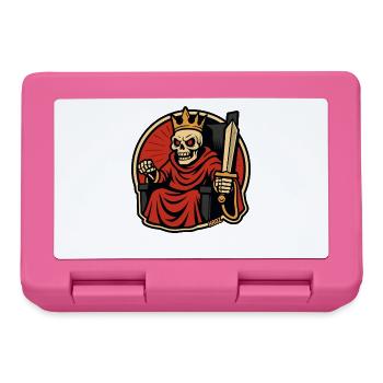 Roi squelette avec épée - Boîte à goûter - rose - Devant