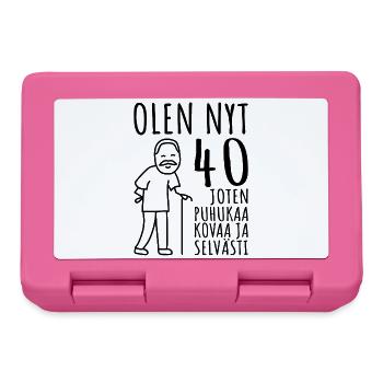 40 Birthday Man 40s I'm 40 Years Old - Lunchbox - pink - Front