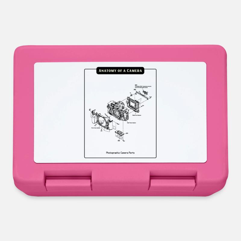 Anatomie der Kamera Silhouette - Brotdose - Pink