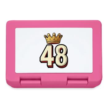 48 Zahl Krone - Brotdose - Pink - Vorne