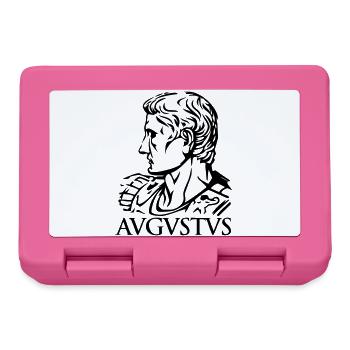 Augustus Römischer Kaiser "AVGVSTVS" Geschichte Tribut - Brotdose - Pink - Vorne