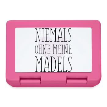 Meine Mädels Spruch - Brotdose - Pink - Vorne