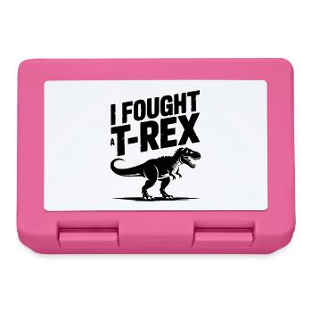 Ich habe gegen einen T-Rex gekämpft - Brotdose - Pink - Vorne