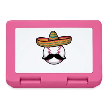 Drôle de baseball, sombrero - Boîte à goûter - rose - Devant