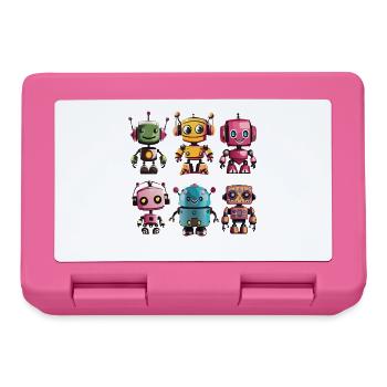 Colorful Robo Colony - Lunchbox - pink - Front