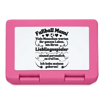 Football Le joueur préféré de maman est né - Boîte à goûter - rose - Devant