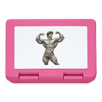 Vintage Muskel Porträt - Brotdose - Pink - Vorne
