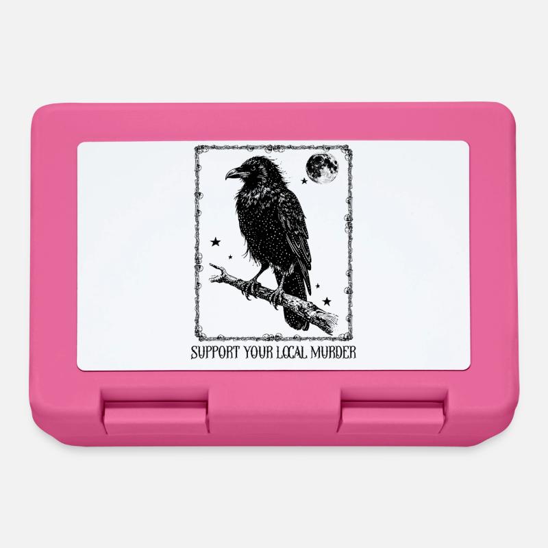 Soutenez votre Meurtre local - Crow - Boîte à goûter - rose