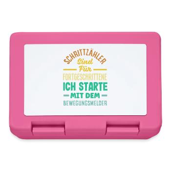 Schrittzähler? Ich nutze den Bewegungsmelder - Brotdose - Pink - Vorne