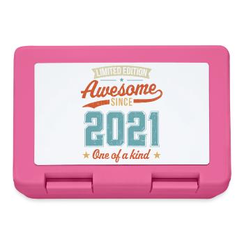 Génial depuis 2021 - Boîte à goûter - rose - Devant