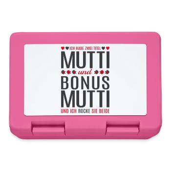 Maman Maman Maman Bonus Maman Cadeau de Fête des Mères - Boîte à goûter - rose - Devant