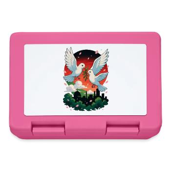 Taube des Friedens und der Farben Palästinas - Brotdose - Pink - Vorne