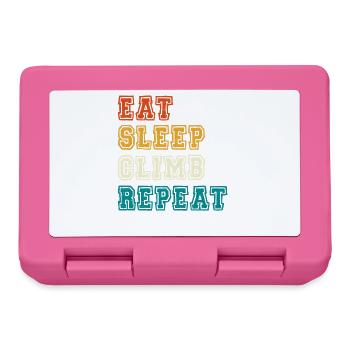 Eat Sleep Climb Repeat Design - Brotdose - Pink - Vorne
