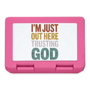 I Trust God Motif - Lunchbox - pink - Front