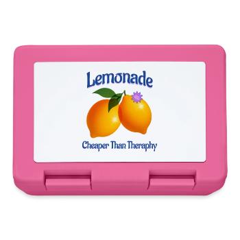 Lemonade Cheaper Than Theraphy Zitronenfrucht - Brotdose - Pink - Vorne