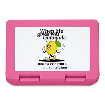 Quand la vie vous donne de la limonade, faites un cocktail - Boîte à goûter - rose - Devant