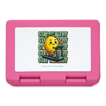 Limonade Lemonade Zitronen Design Stay Healthy - Lunchbox - pink - Front