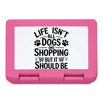 Shopping Saying Dogs Funny Shopping Gift - Lunchbox - pink - Front