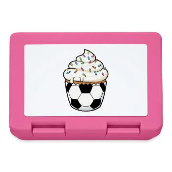 Soccer Cake Cartoon Football Artwork - Lunchbox - pink - Front