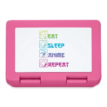 EAT SLEEP ANIME REPEAT - Lunchbox - pink - Front