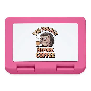 Humour de hérisson – Trop piquant avant le café - Boîte à goûter - rose - Devant