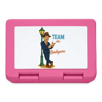 Groom's Team Cartoon - Lunchbox - pink - Front