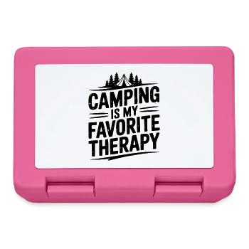 Camping Is My Favorite Therapy - Lunchbox - pink - Front