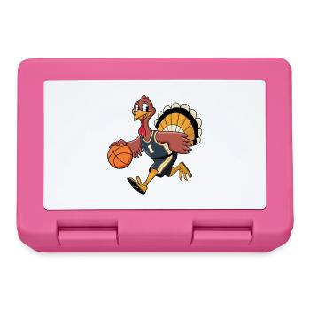 Thanksgiving Türkei Basketball spielen - Brotdose - Pink - Vorne